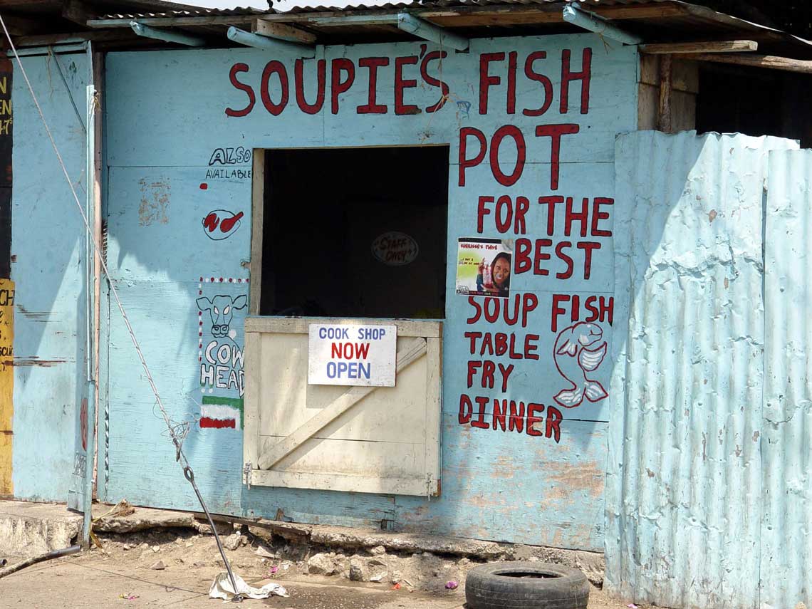 Jamaican entrepreneurship: thriving less than 300 metres from Kentucky Fried Chicken! © Wilberne Persaud 